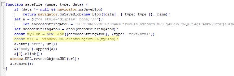 El script dentro del kit de herramientas responsable de la generación de URL de blobs