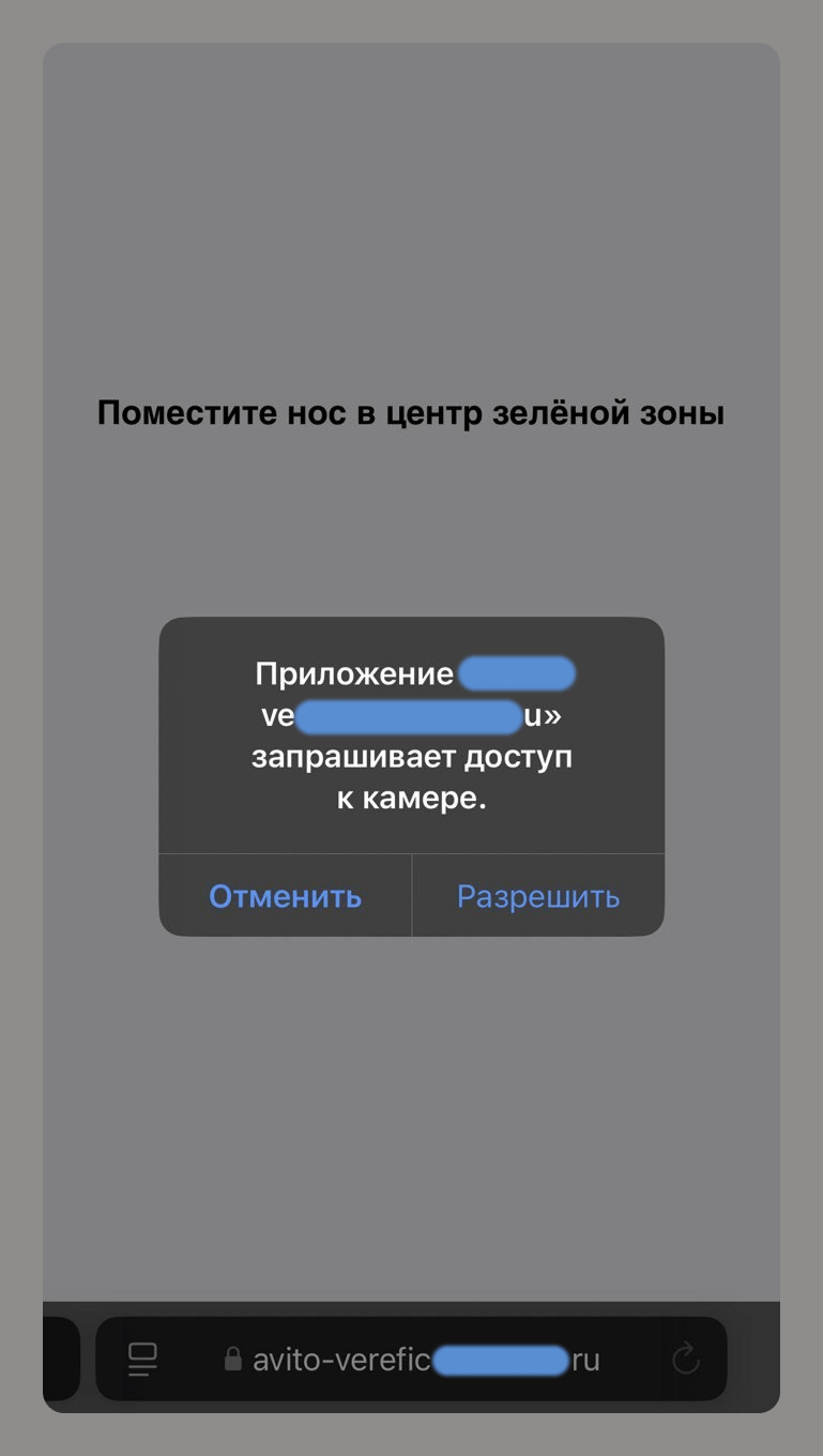 Recopilación de datos biométricos en un recurso de phishing