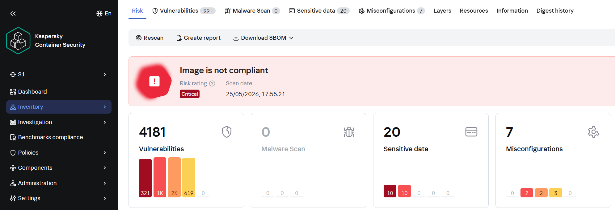 Una cantidad récord de vulnerabilidades en una sola imagen