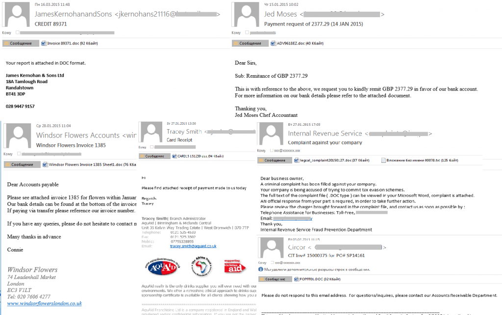 Bulletin de Kaspersky sur la sécurité. Spam en 2015