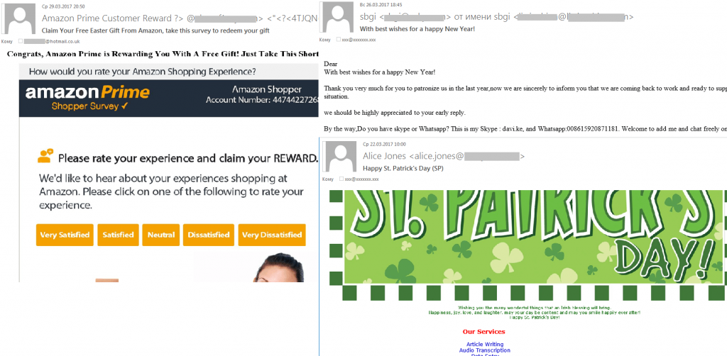 Courrier indésirable et phishing au premier trimestre 2017