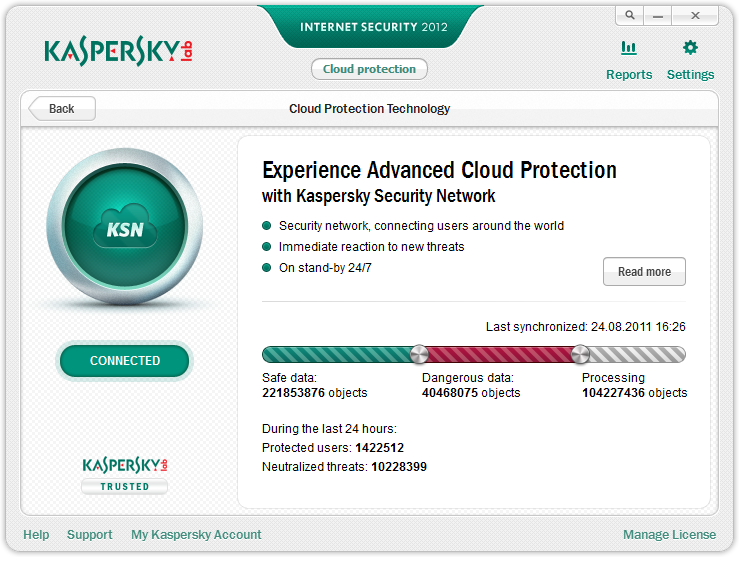 is kaspersky cloud free good