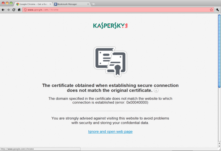 Kaspersky Certificate