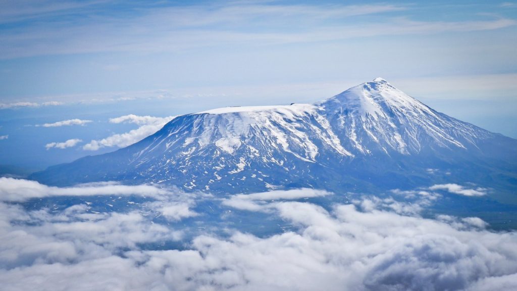 Helicopter View Mountains