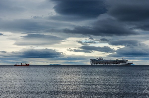 Ship spotting at Punta Arenas, Chile