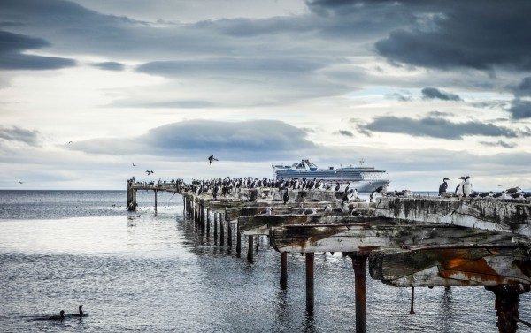 Ship spotting at Punta Arenas, Chile