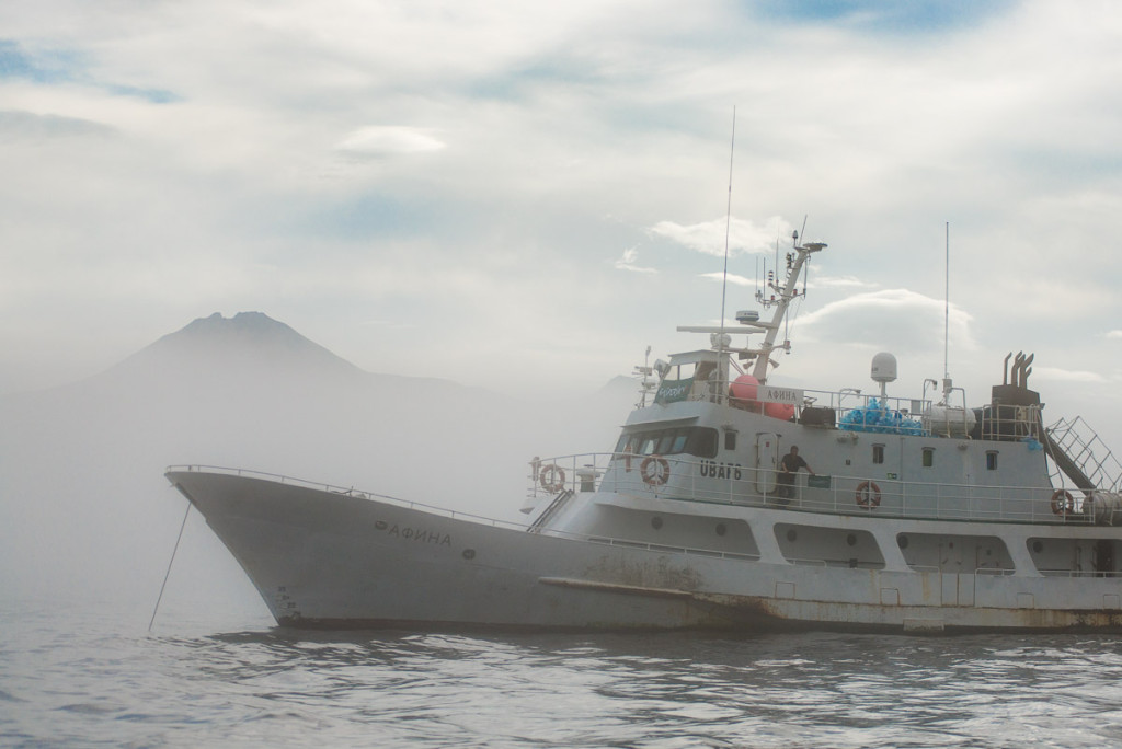 Kuril islands by boat