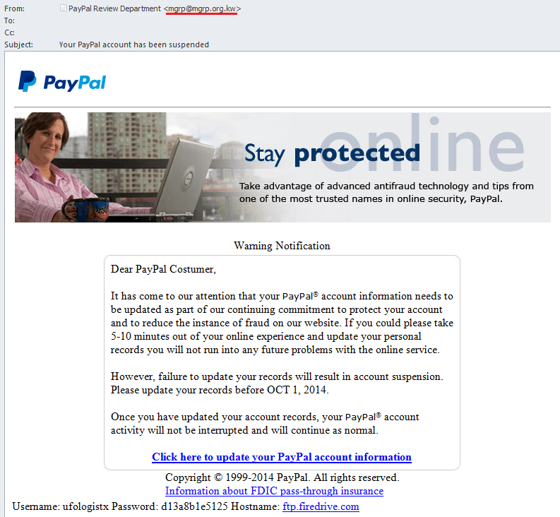 Spam e phishing nel terzo trimestre del 2014