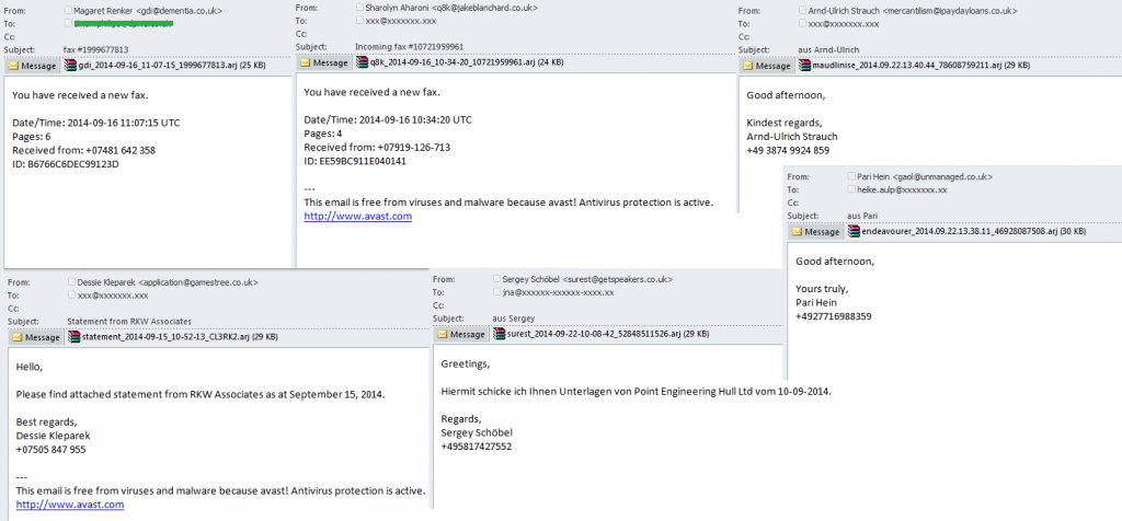 Spam e phishing nel terzo trimestre del 2014