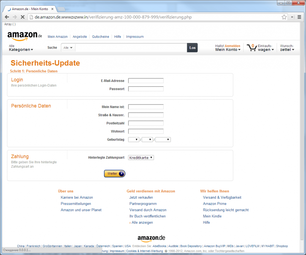 Le cyber-minacce "finanziarie" nell'anno 2013. Parte 1: phishing