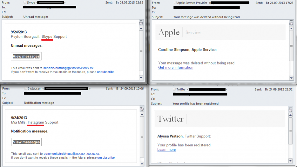 Lo spam nel terzo trimestre del 2013