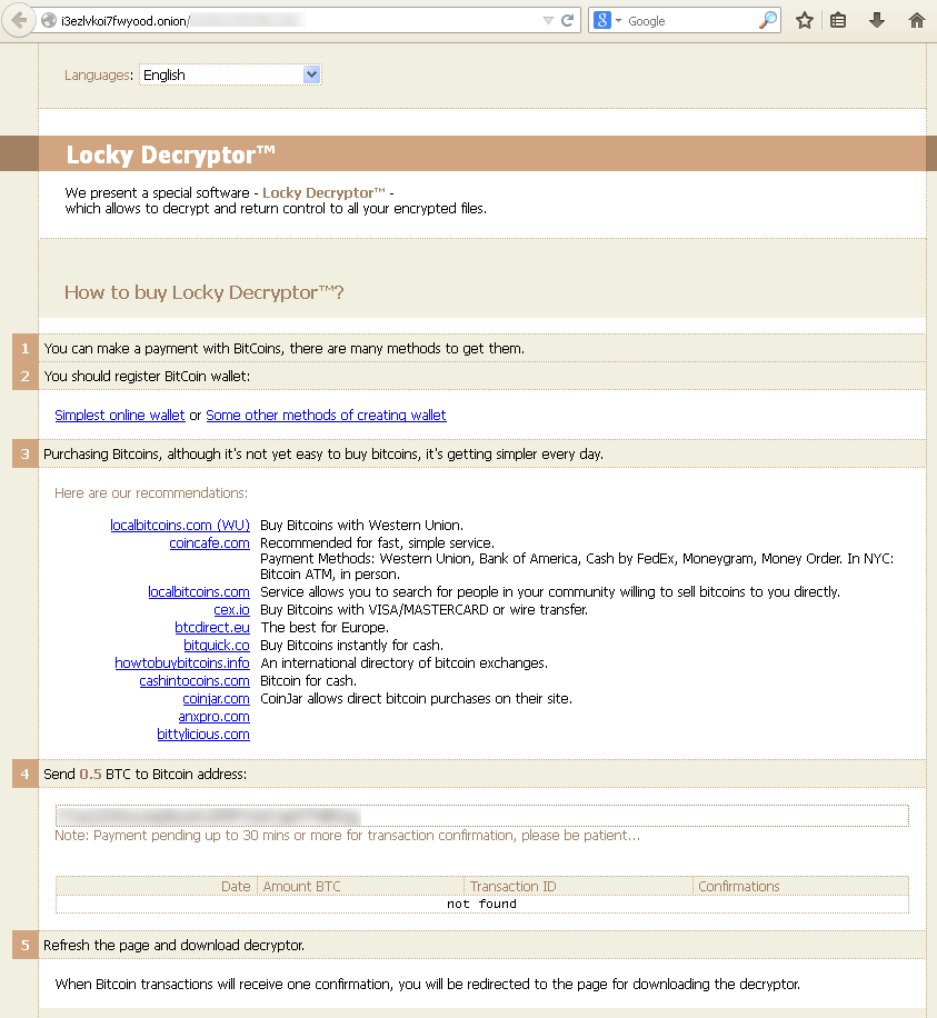 Locky, il ransomware crittografico che fa il giro del mondo