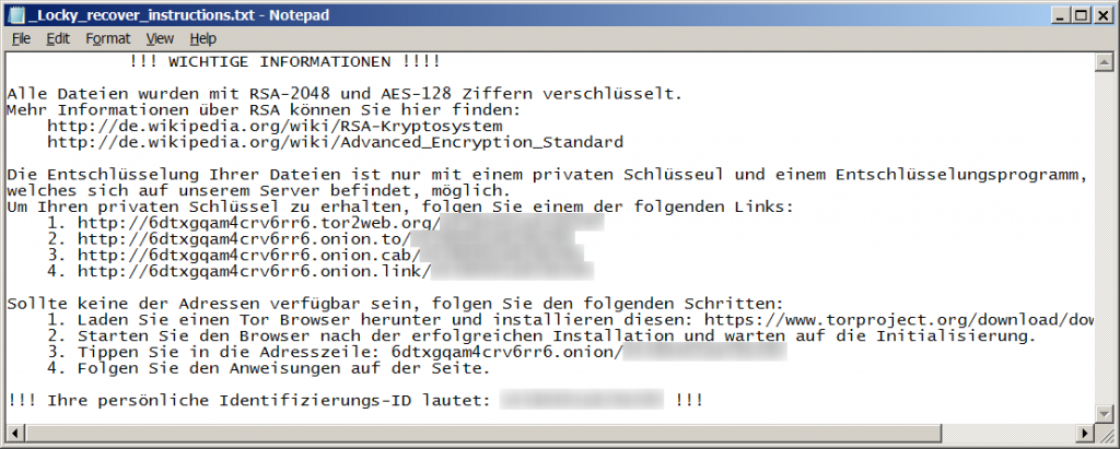 Locky, il ransomware crittografico che fa il giro del mondo