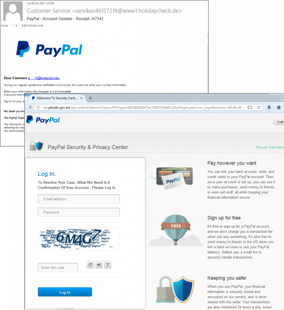 Spam e phishing